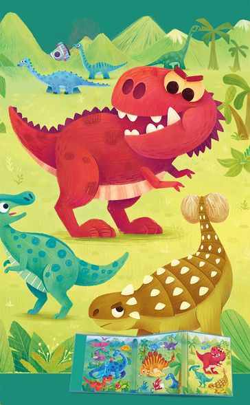 Магнитный пазл-игра "Земля динозавров", 60 эл., TOI World