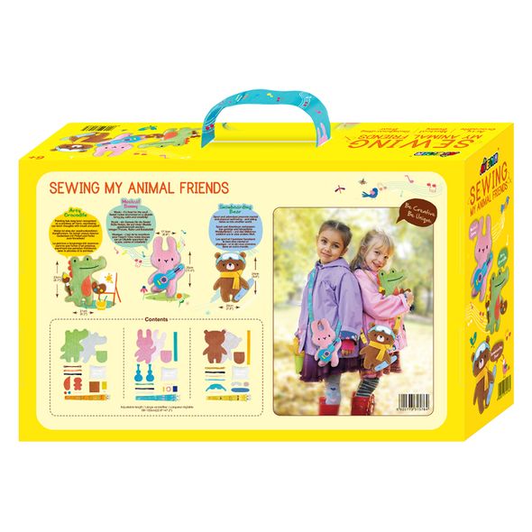 Набор для творчества, шитье игрушки "Мои друзья" с ремешком, 3 игрушки, AVENIR