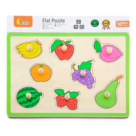 Деревянная рамка-вкладыш Цветные фрукты, Viga Toys