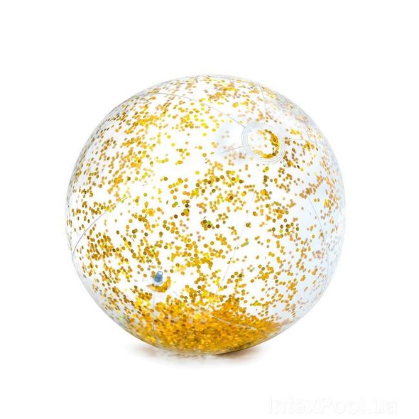 Мяч надувной с блёстками, 71 см, золотой, Intex