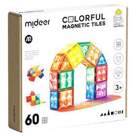 Магнитный конструктор Цветные плитки плитки, 60 дет., MiDeer