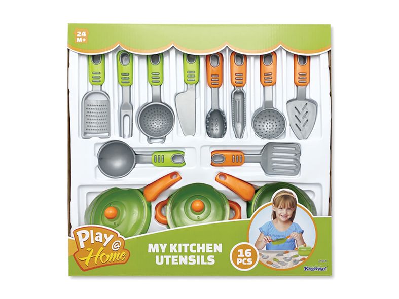 Кухонный набор, 16 предметов, зелёный, Keenway