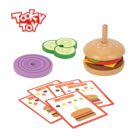 УЦІНКА! Дерев'яна логічна гра "Збери бургер", Tooky Toy (дефект упаковки)