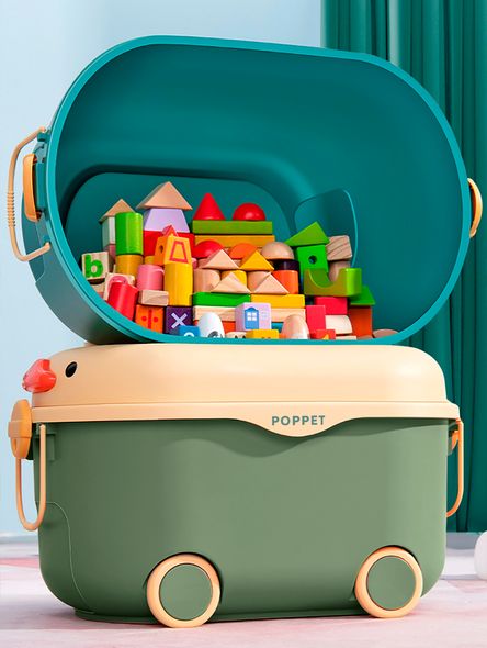 Ящик для хранения игрушек средний "Утёнок Блу", на колесах