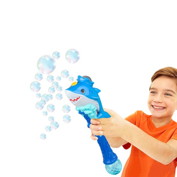 Мильні бульбашки Акула, паличка, блакитний, Wanna Bubbles