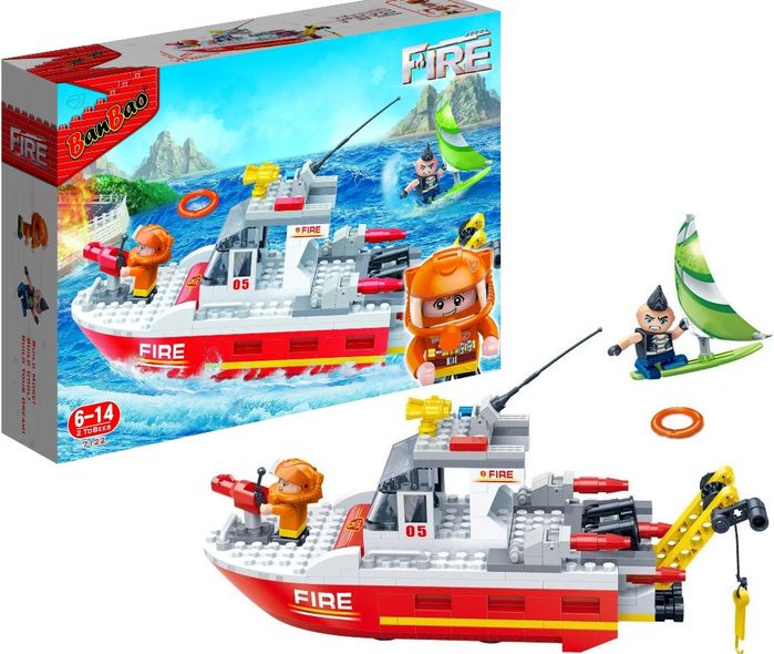 Конструктор "Пожежники: Пожежний катер", 295 ел., BanBao