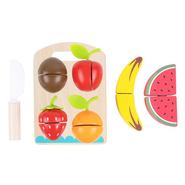 Деревянный игровой набор "Разрезные фрукты и ягоды", Tooky Toy