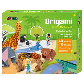 Набор для творчества, оригами "Зоопарк с животными", 40 листов