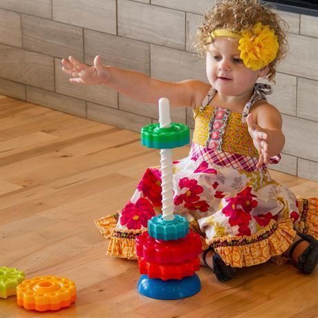 Гвинтова пірамідка SpinAgain, 41 см, Fat Brain Toys