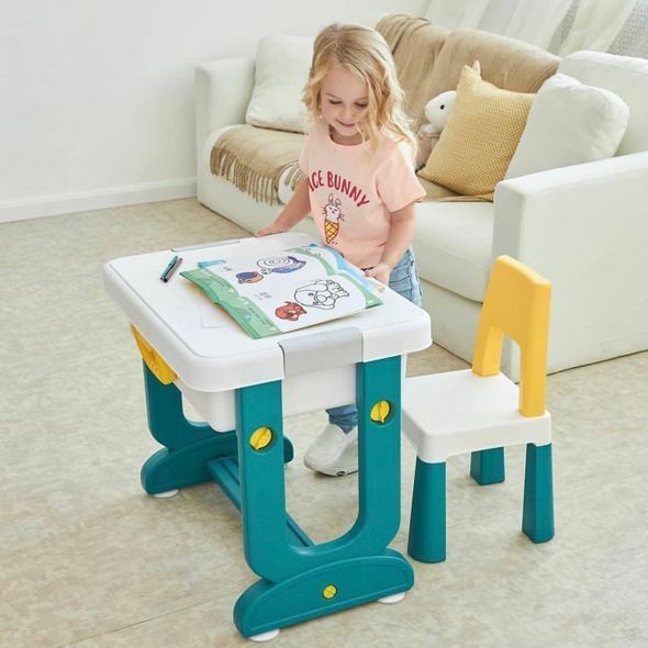 Дитячий багатофункціональний столик Трансформер 6 в 1 та стілець, POPPET