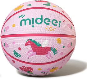 Дитячий баскетбольний м'яч Єдиноріг, 22 см, рожевий, MiDeer