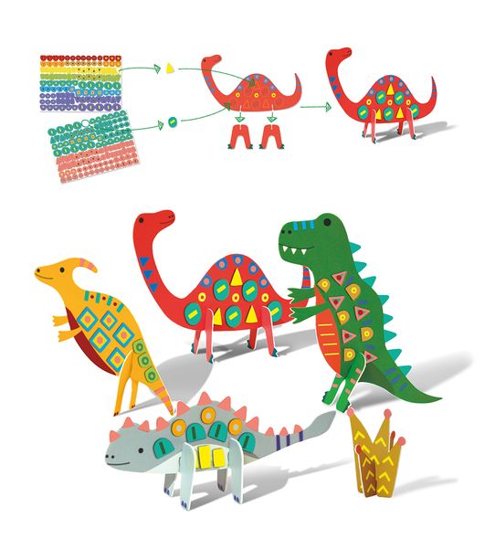 Набір для творчості "Динозаври 4в1", AVENIR, подарунковий бокс, 13 динозаврів