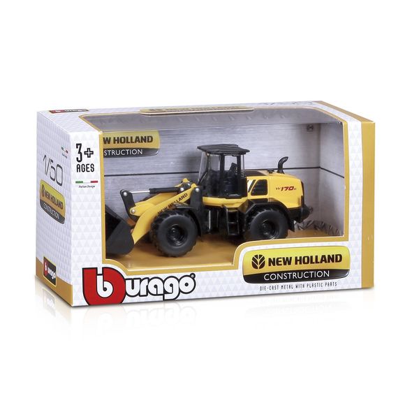 Автомодель - Экскаватор New Holland W170D, 1:50, 15 см, Bburago