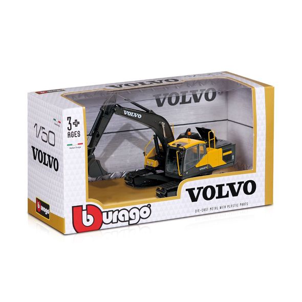 Автомодель - Екскаватор Volvo Ec220E, 1:50, 21 см, Bburago