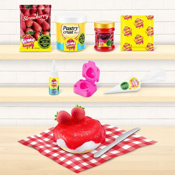 Полуничний чизкейк, ігровий набір зі слаймами, серія Shopping Bag, Slime Mart