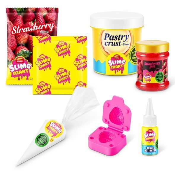 Полуничний чизкейк, ігровий набір зі слаймами, серія Shopping Bag, Slime Mart
