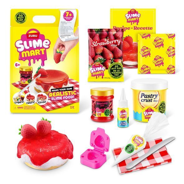 Полуничний чизкейк, ігровий набір зі слаймами, серія Shopping Bag, Slime Mart