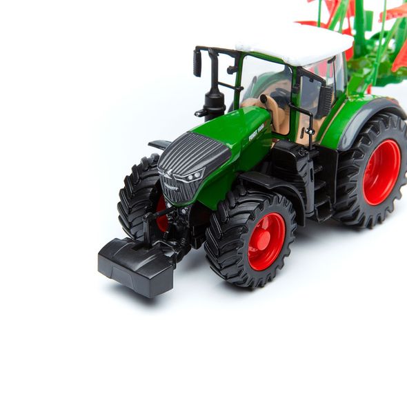 Автомодель - Трактор Fendt 1050 Vario з роторними валковими граблями, 1:32, 10 см, Bburago