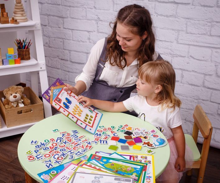 3в1: Абетка, Математика, English з магнітною дошкою, Vladi Toys