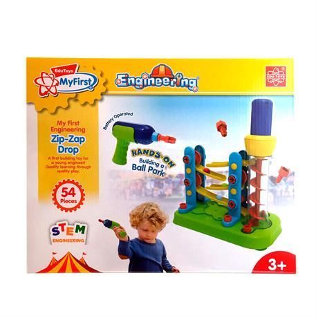 STEM-конструктор Гірка-зигзаг з шуруповертом, 54 дет., Edu-Toys