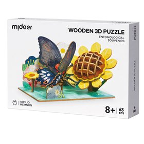 Дерев'яний 3D-пазл Метелик, MiDeer