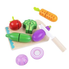Деревянный игровой набор "Разрезные овощи", Tooky Toy