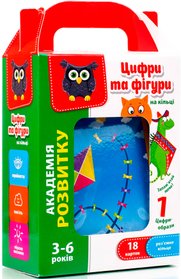 Картки на кільці "Цифри та фігури", Vladi Toys