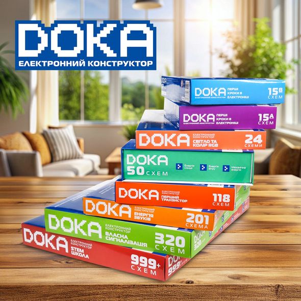 Конструктор электронный Школа 999+ схем, Doka